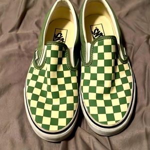 Vans checkered slip ons